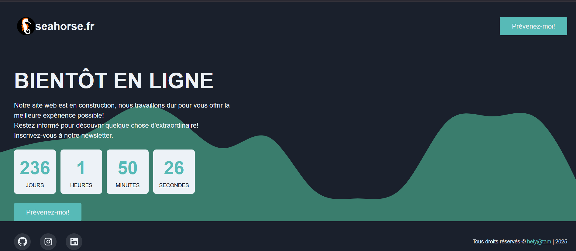 Aperçu d'une landing page responsive